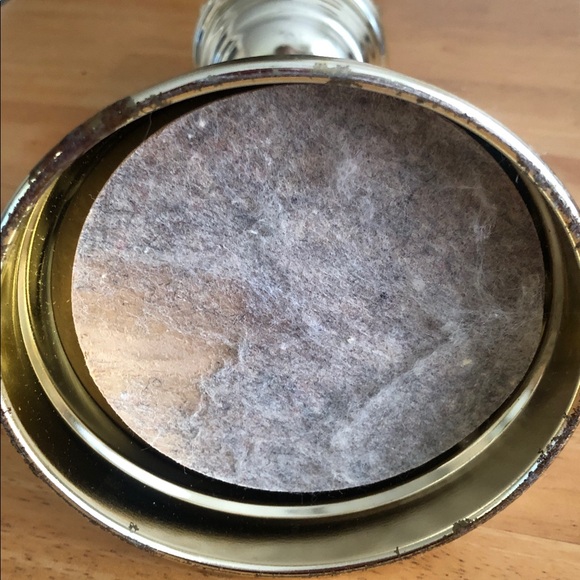 Elegant Gold VTG Glass candle Hurricane Lamp - Picture 6 of 11